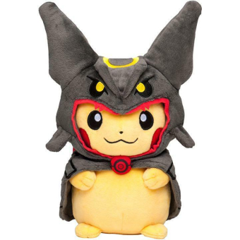 Officiële Pokemon center knuffel pikachu poncho shiny Rayquaza +/- 23CM